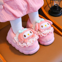 儿童棉拖鞋秋冬季新款居家室内保暖卡通男女中小大童宝宝新款包跟