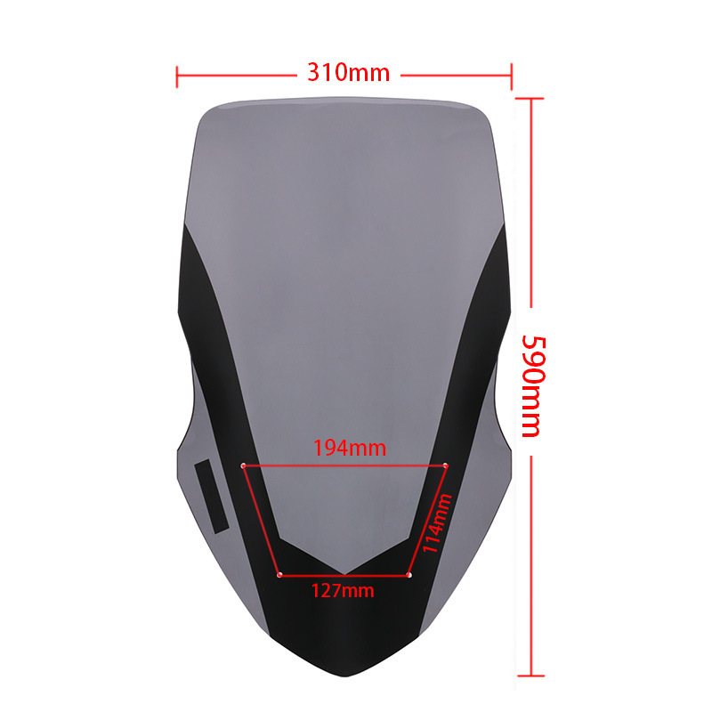 Suitable for Yamaha Nmax155Nmaxl12516-18 Front Windshield Motorcycle Heightening Glass Deflector