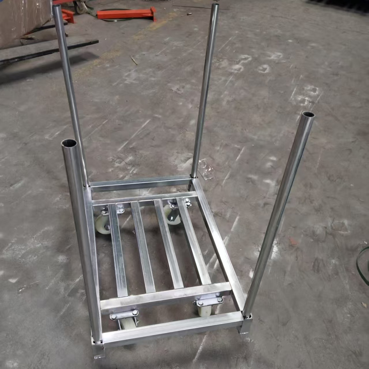 工具载重插杆平板车折叠布匹推车拉布车平板拖车手推车拉板车