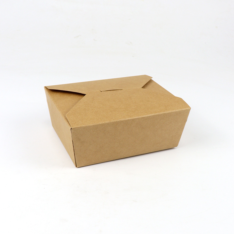 Arroz frito occidental americano frito pollo restaurante comida rápida caja de almuerzo Caja de almuerzo de papel Kraft desechable fábrica caja de embalaje para llevar