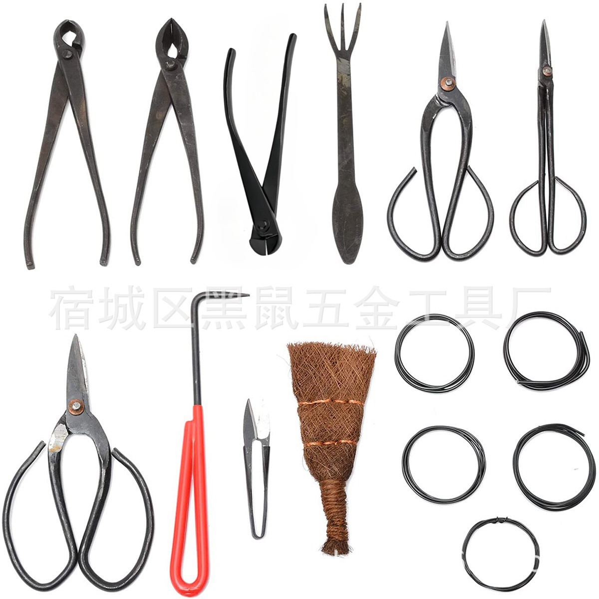 Negro ratón/conejo volador/Yunuo bonsai herramienta bonsai tijeras jardinería tijeras bonsai herramienta bonsai conjunto de herramientas