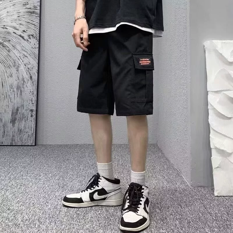 Шиши летние укороченные брюки дышащий тренд большие размеры средние брюки повседневные большие брюки быстрохненные студенческие шорты