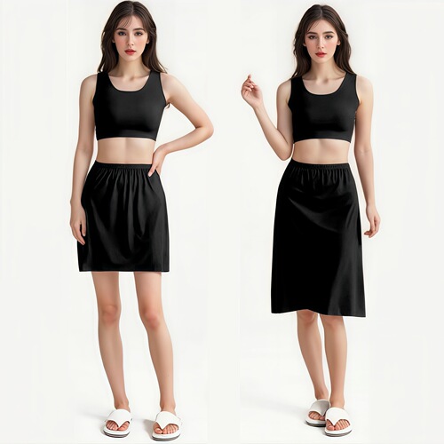Women's halter neck camisole, can be worn alone or layered, sexy beautiful ice silk invisible, versatile, casual medium-long length base layer