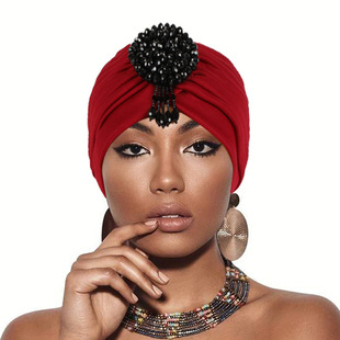 Amazon AliExpress Cross-border New Forehead Tassel Accessories Bohemian Fold Watermelon Hat Indian Hat Hair Hat