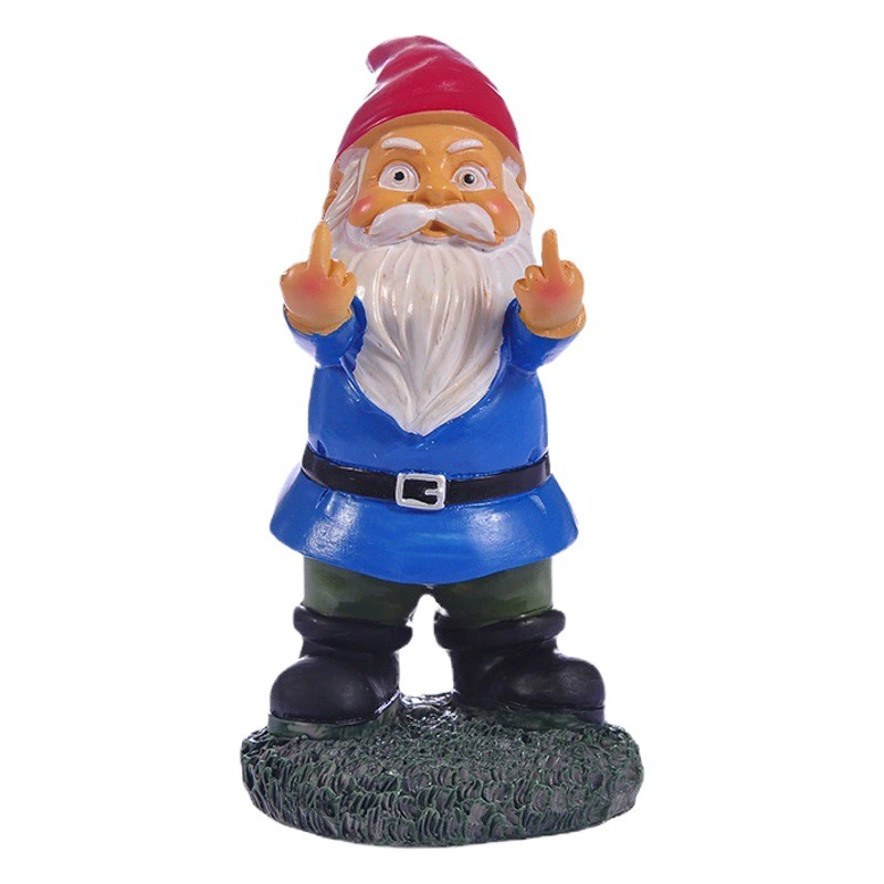 Трансграничная белая борода карлик вертикальный средний палец украшения для рукоделия из смолы садовые микроландшафтные Креативные украшения