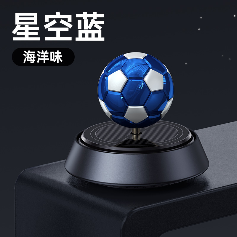 Aromaterapia coche solar giratoria fútbol suspensión decoración coche consola central negro tecnología duradera luz fragancia Decoración