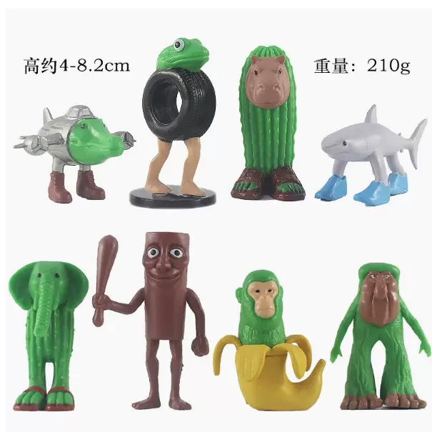 跨境新品  6款8款山海经木棍人手办摆件袋装