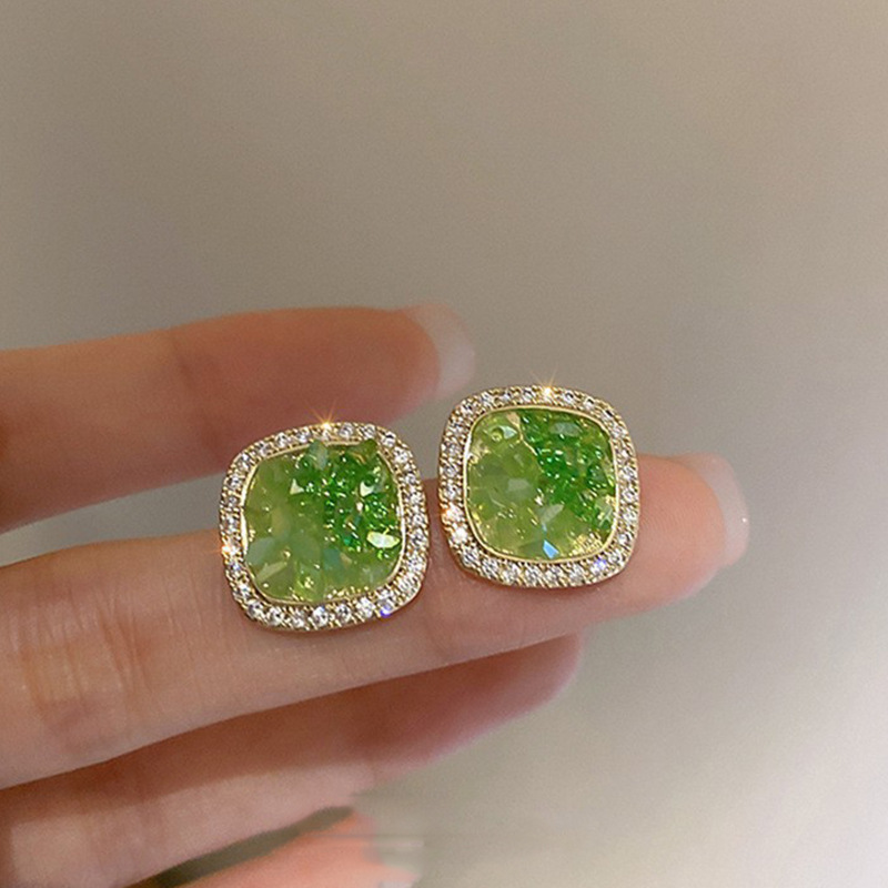Agujas de plata con diamantes azules mariposa flor aretes de cristal coreanos delicados pequeños pernos frescos de moda para mujeres image 25