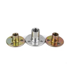 Original factory M6M8M10 three-hole steel plate nut furniture clamp nuts three-hole steel plate nut round nut