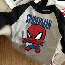 韩版春秋儿童100%纯棉t恤拼接长袖男女童洋气衣服宝宝休闲打底衫