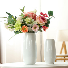 大号白色陶瓷花瓶水养鲜花客厅餐桌插花摆件现代简约装饰品小清新