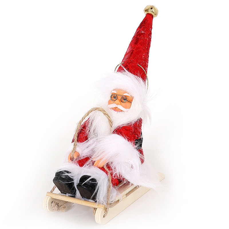 Fournitures de décoration de Noël transfrontalières Poupée de vieil homme barbu blanc Cadeau pour enfants Arrangement d'ambiance Poupée d'ornement de bureau