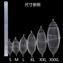 #海钓诱饵笼天平串钩虾笼船钓虾砖橄榄形不锈钢打窝器黄鸡饵