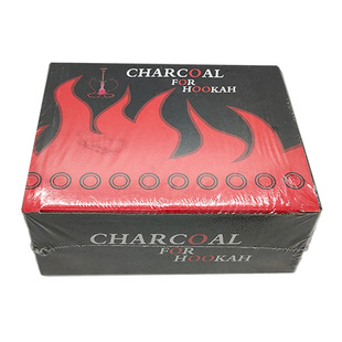 Factory wholesale price 33mm Black Flame hookah charcoal fruit hybrid wood quick burning charcoal hookah charcoal charcoal