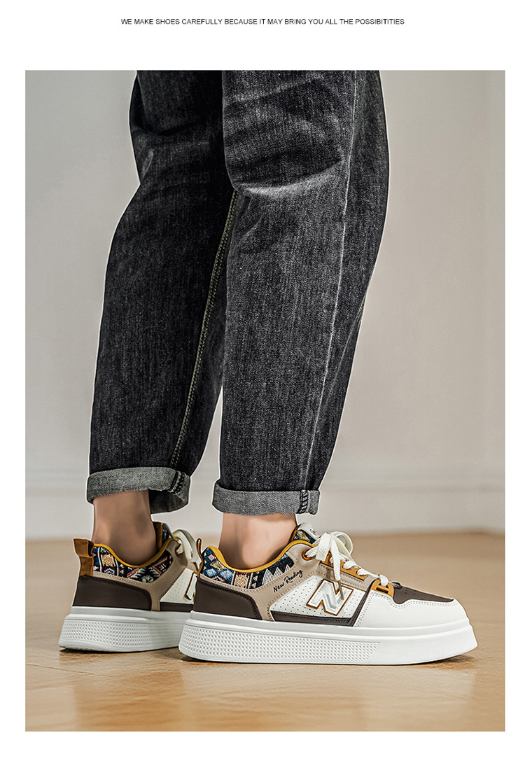 Giày thể thao nam sneaker trắng phong cách cá tính, thoáng mát, đế êm — 723 trắng chi tiết 19