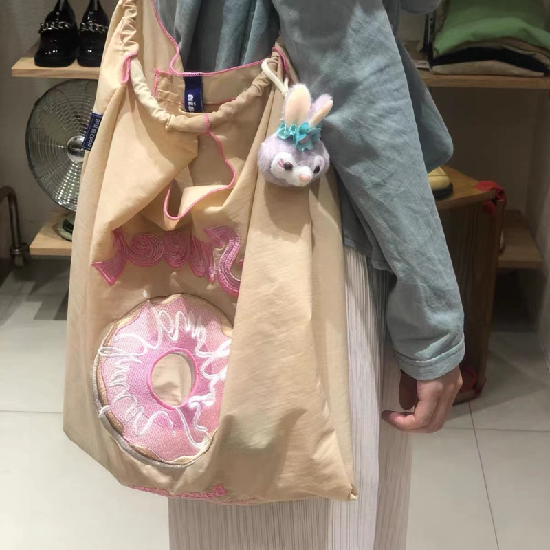 Beige big donut