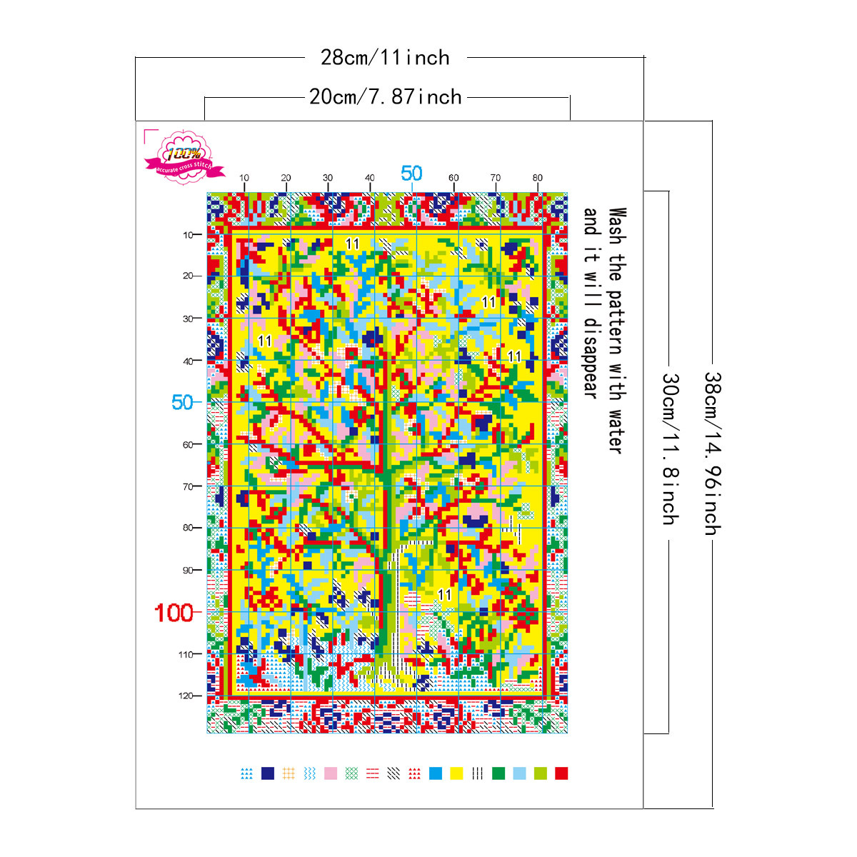 Transfronterizos Amazon ventas calientes Morris árbol de vida decoración de estilo europeo de la sala de estar de bordado cruzado sentido superior