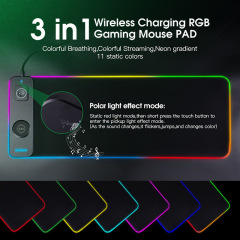 3一体型マグネット式無線充電マウスパッド超大型小型カスタムオフィステーブルパッド無線充電発光マウスパッド