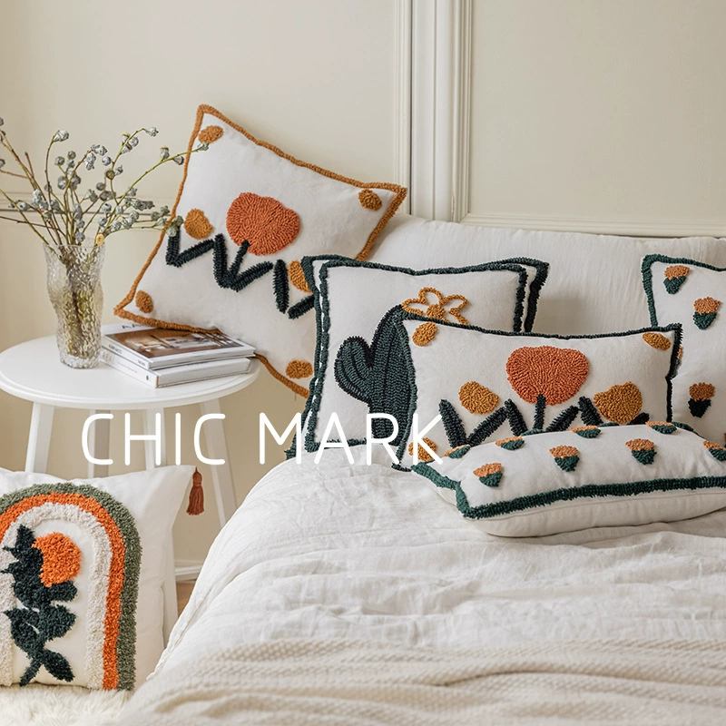  Nordic living room sofa cushion cotton cotton canvas flowing pillow pillow pillow pillow pillow red plants rely on pillow case