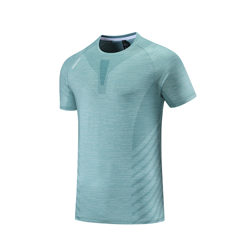 Verano corriendo ropa de secado rápido hombres de seda de hielo de fitness manga corta casual cómodo deportes camiseta cuello redondo al aire libre de los hombres UA