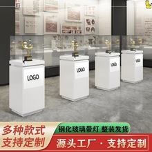 烤漆展厅展台展示台展会展柜陈列柜玻璃柜展览产品中岛展示柜