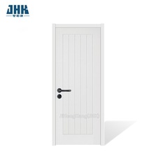室内门欧式FSC认证简约木纹实心或空心填充平板螺线白底漆门JHK-F