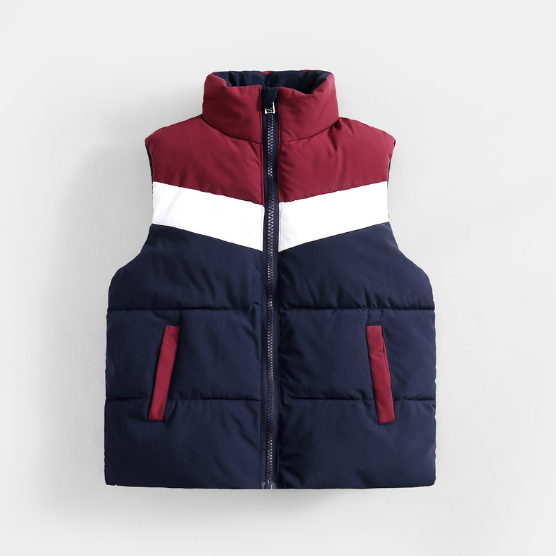 Autumn and Winter Classic Kidsren's Vest down Cotton Vest New Kindergarten Uniform Primary School Student Jacket Class Uniform Vest