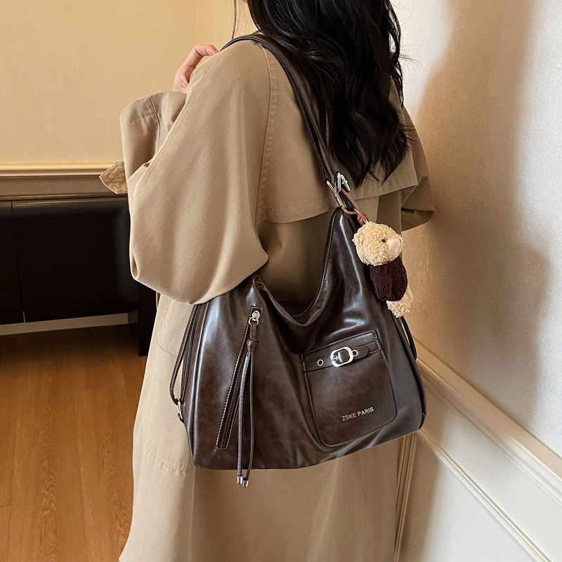 跨境大容量托特包包女2025秋冬新款百搭小众单肩包休闲简约双肩包|undefined
