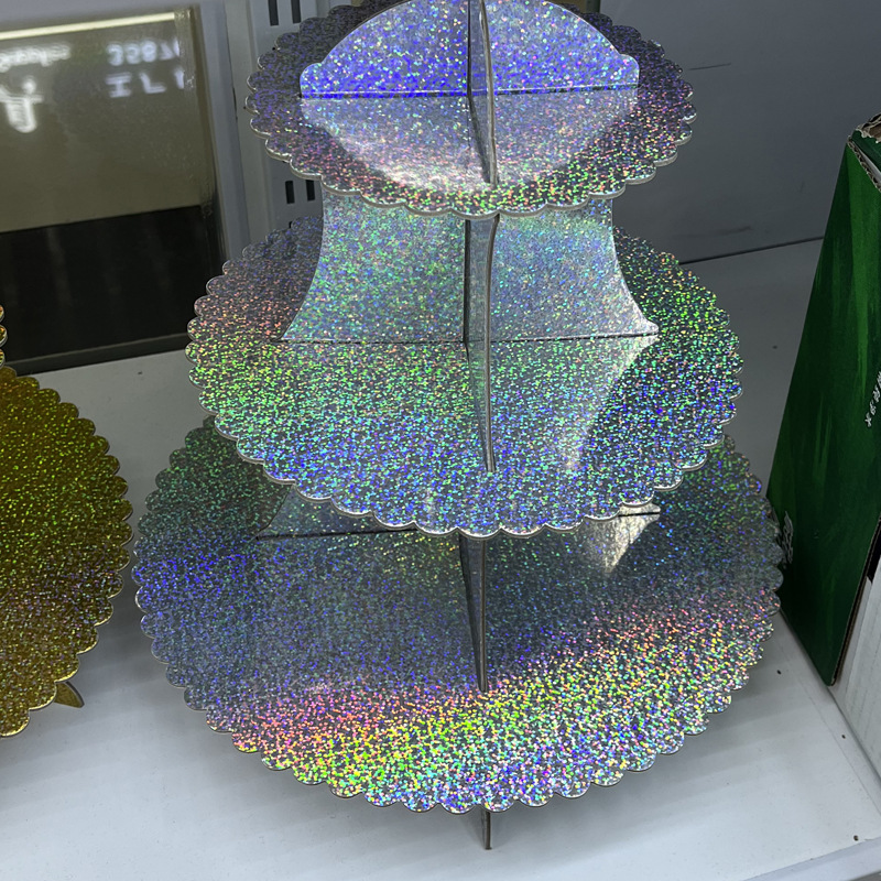 Fábrica en el lugar de la fiesta desechable estante de pastel de papel fiesta de cumpleaños diseño de estante de pasteles estante de bocadillos