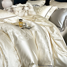 高奢120S床单四件套全棉纯棉被套罩高精密锦缎床上用品