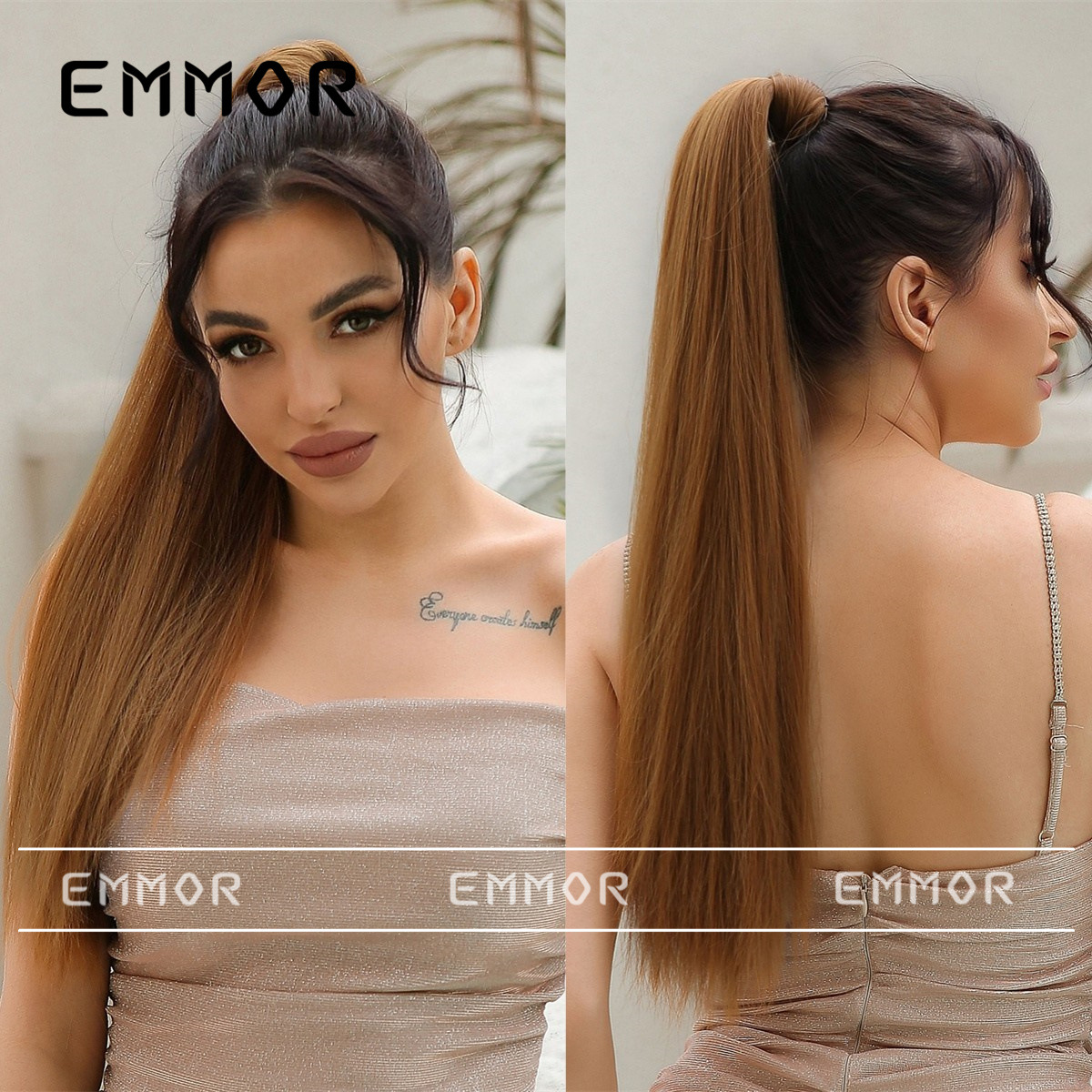 Peluca de mujer con cordones de cola de caballo alta ondulación del agua largo cabello rizado cabello esponjoso natural sin costuras aumento peluca pieza de cabello