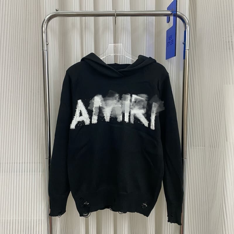 【25冬季爆款毛衣】amiri新品毛衣潮牌前后logo提花AMIRI字母男女|undefined