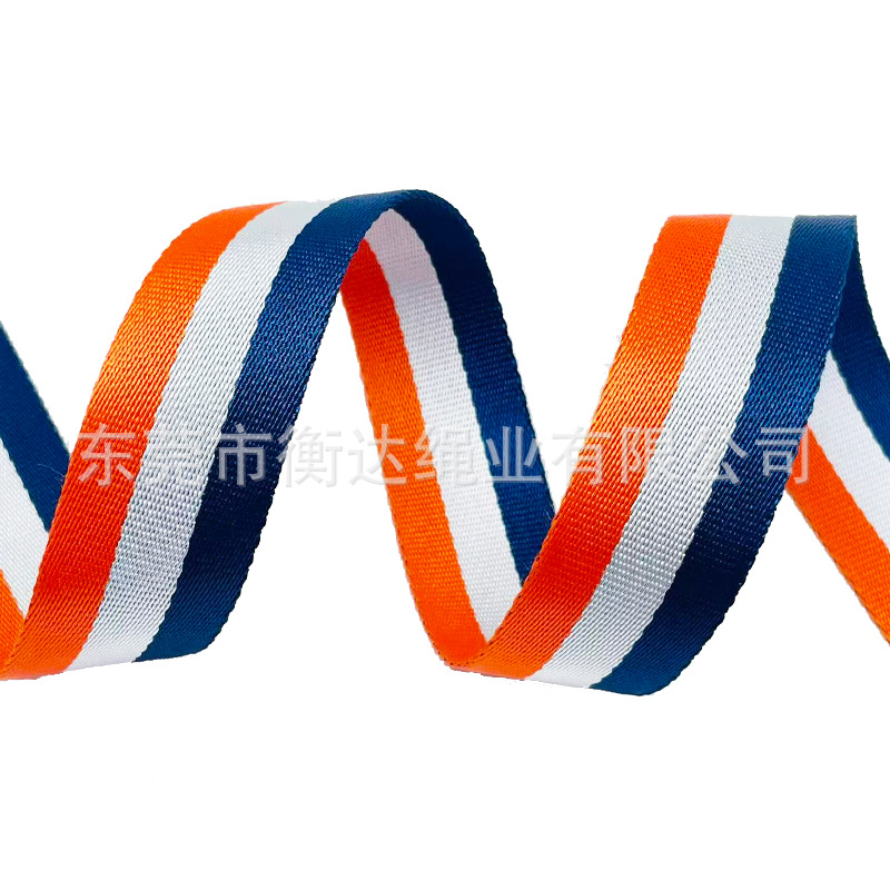 Fábrica personalizada de color sólido rayas de color brillante imitación de nylon computadora jacquard correa de tela bolsas de zapatos correa de cuerda de teléfono móvil