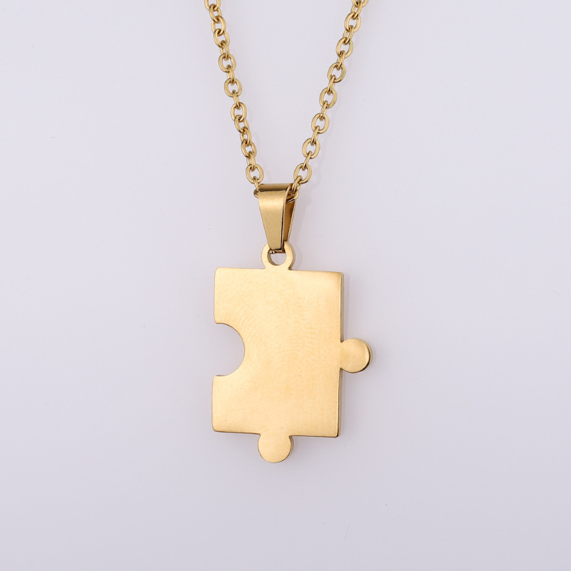 Unisex Gender Wholesale Jewelry Simple Style Geometric 304 Stainless Steel 18K Gold Plated Rose Gold Plated Plating Pendant Necklace Chain-free