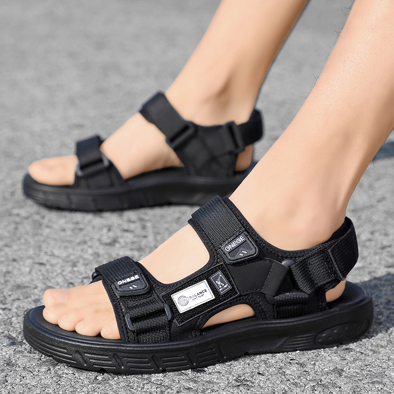 Factory Summer Men's Sandals for Teenagers, Men's Buckle Driving Outdoor Beach Shoes, Lightweight Youth Trendy Couples in Stock