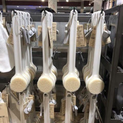 Bath brush soft bristle loofah long handle back scrubber for washing back without help, a magic tool for bathing and back scrubbing.