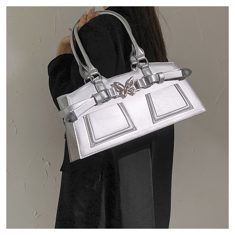 Women's Medium Pu Leather Butterfly Streetwear Zipper Handbag display picture 6