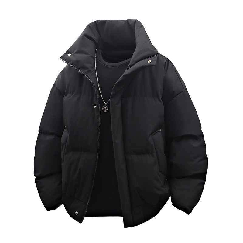 Tendencia transfronteriza de pluma de algodón hombre invierno nuevo chaqueta de algodón cálido grueso de invierno de cuello vertical de hombre chaqueta de algodón versátil
