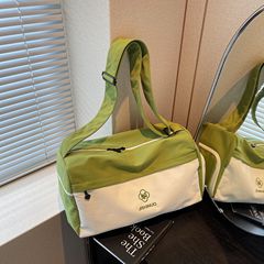 时尚撞色旅行包轻便收纳斜挎游泳包运动训练健身包干湿分离行李袋