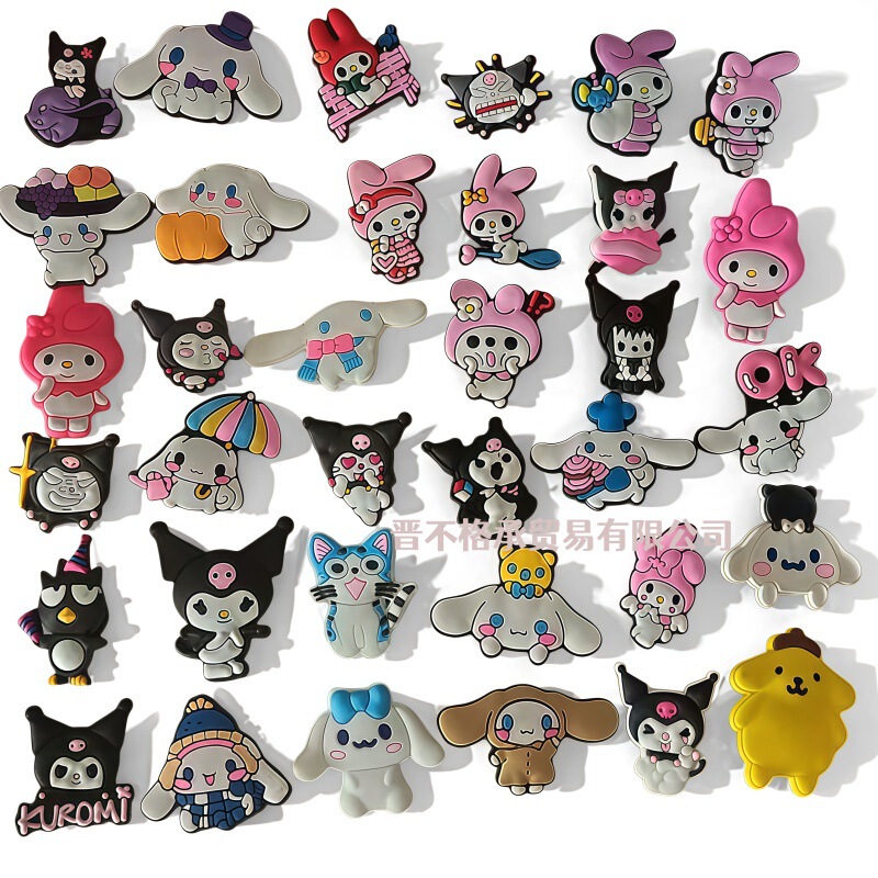 Cross-Border Clogs Shoe Flowers Detachable Beach Shoes DIY Shoe Accessories Shoe Flowers Shoe Buckle Accessories Pvc Sandals Decorative Buckles