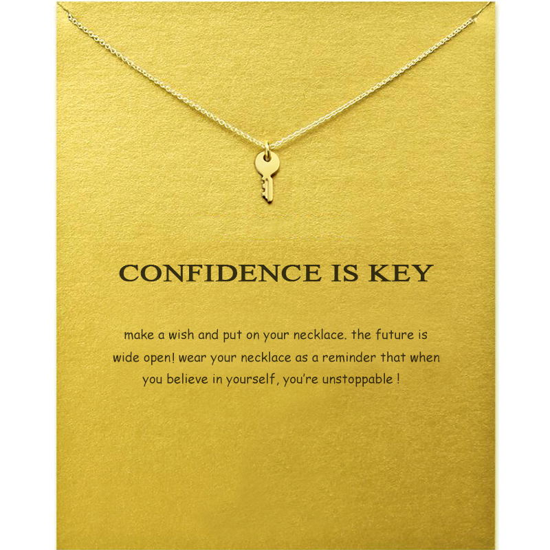 Foreign Trade Simple and Trendy Ins-Style Key Pendant Creative Gold Alloy Clavicle Short Necklace Japan and Korea Amazon