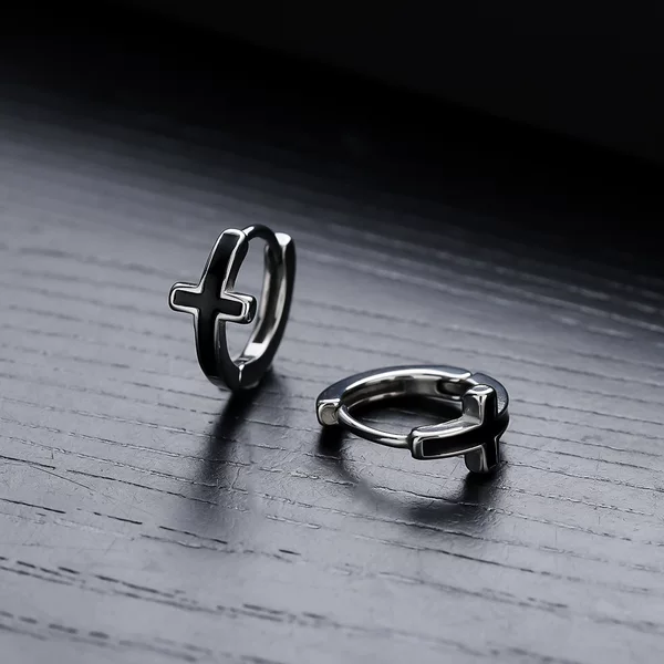 Cross-Border Cross Earrings for Men, Light Luxury, Cool Style, Fashionable Design, Exquisite Earrings for Women, High-End Versatile Jewelry Wholesale