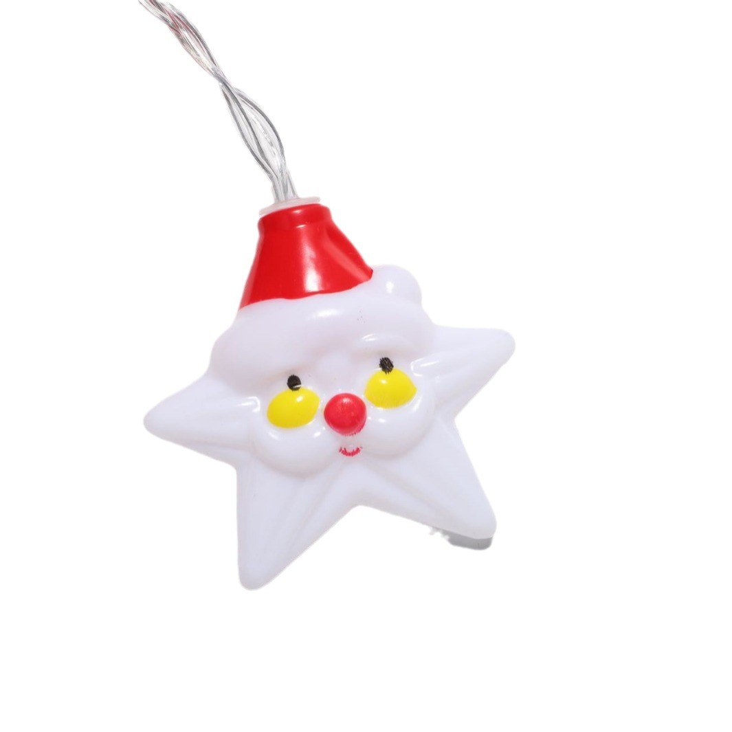 Navidad sombrero muñeco de nieve lámpara encadenada decoración de navidad decoración de la habitación tienda coloca multi-escenas decoración de la lámpara encadenada