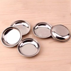 【工場直販】ステンレス製小丸皿 家庭用丸醤油皿 トレイ 鉄皿 丸皿 小皿