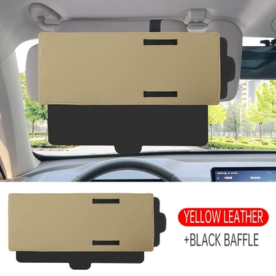 Car Sun Visor, Sun | Sun shade - beige-leather-ordinary-black-board