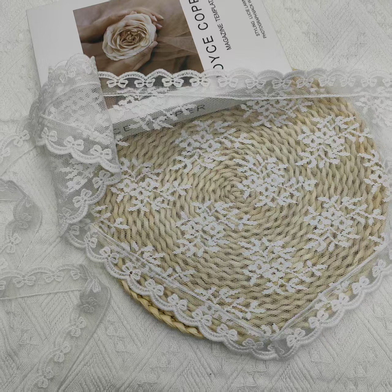 Lace tie turbanes dulces jeans accesorios de combinación