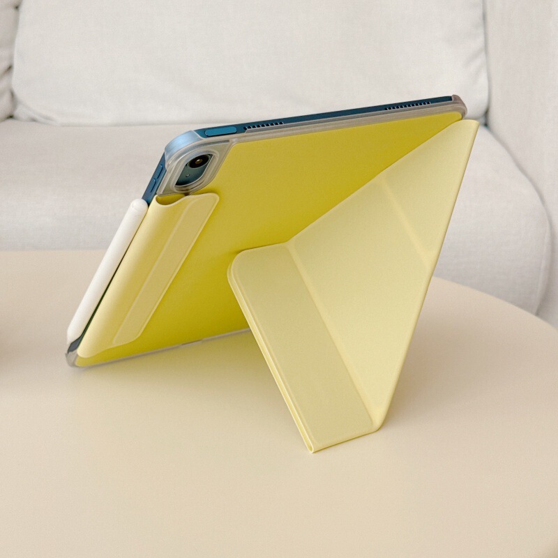 2025适用ipad11代磁吸双面夹保护套Y折air11防摔防弯柠檬黄平板壳|undefined
