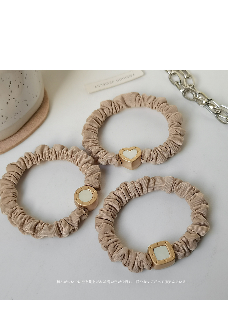 时尚丸子头小肠发圈女高弹力耐用皮筋女扎头发绳头饰简约气质头绳详情7