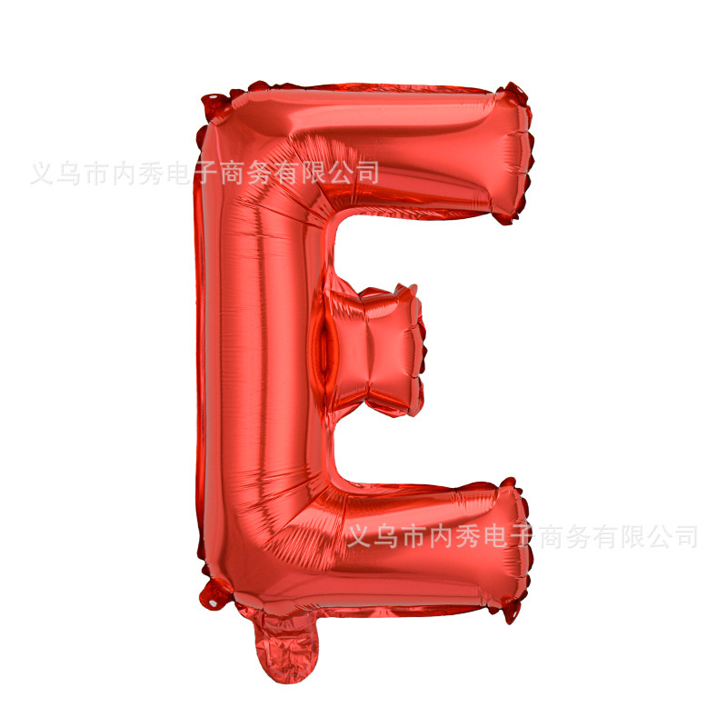 Globo de letra de película de aluminio de 16 pulgadas, versión americana en mayúsculas, cuerpo delgado, pinyin en inglés, decoración de caracteres, globo de papel de aluminio AZ al por mayor