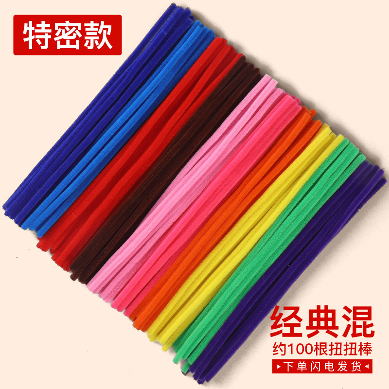 Macaron de color, raíz de pelo, cifrado, bricolaje hecho a mano, barra de torsión, venta al por mayor, juguetes para niños, paquete de material de arte